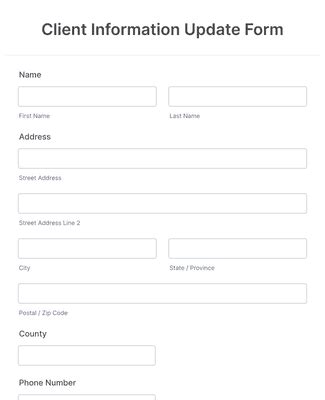 Customer information update .